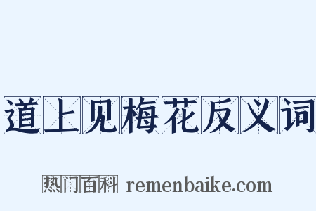 道上见梅花反义词是什么意思的图片
